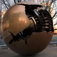 Шар пустотелый медь (198301) монтаж сфера арт-объект ø 1000 мм. пустотелая в Вельске