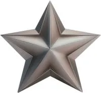 Звезда из нержавеющей стали декор на стелу в Вельске (518508)