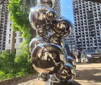 Скульптура из зеркальных шаров нержавеющая сталь (517531) поставка арт-объект  в Вельске