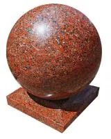 Декоративный шар из красного гранита (518208) производство - сфера арт-объект ø 500 мм. монолит массив  в Вельске