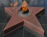 Звезда вечного огня из красного гранита в Вельске (518541)