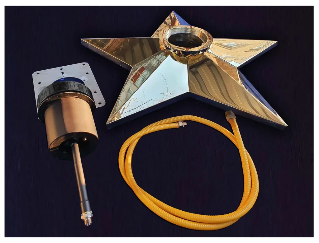 Вечный огонь звезда с газовой ветроустойчивой горелкой - комплект поставки Вельск 