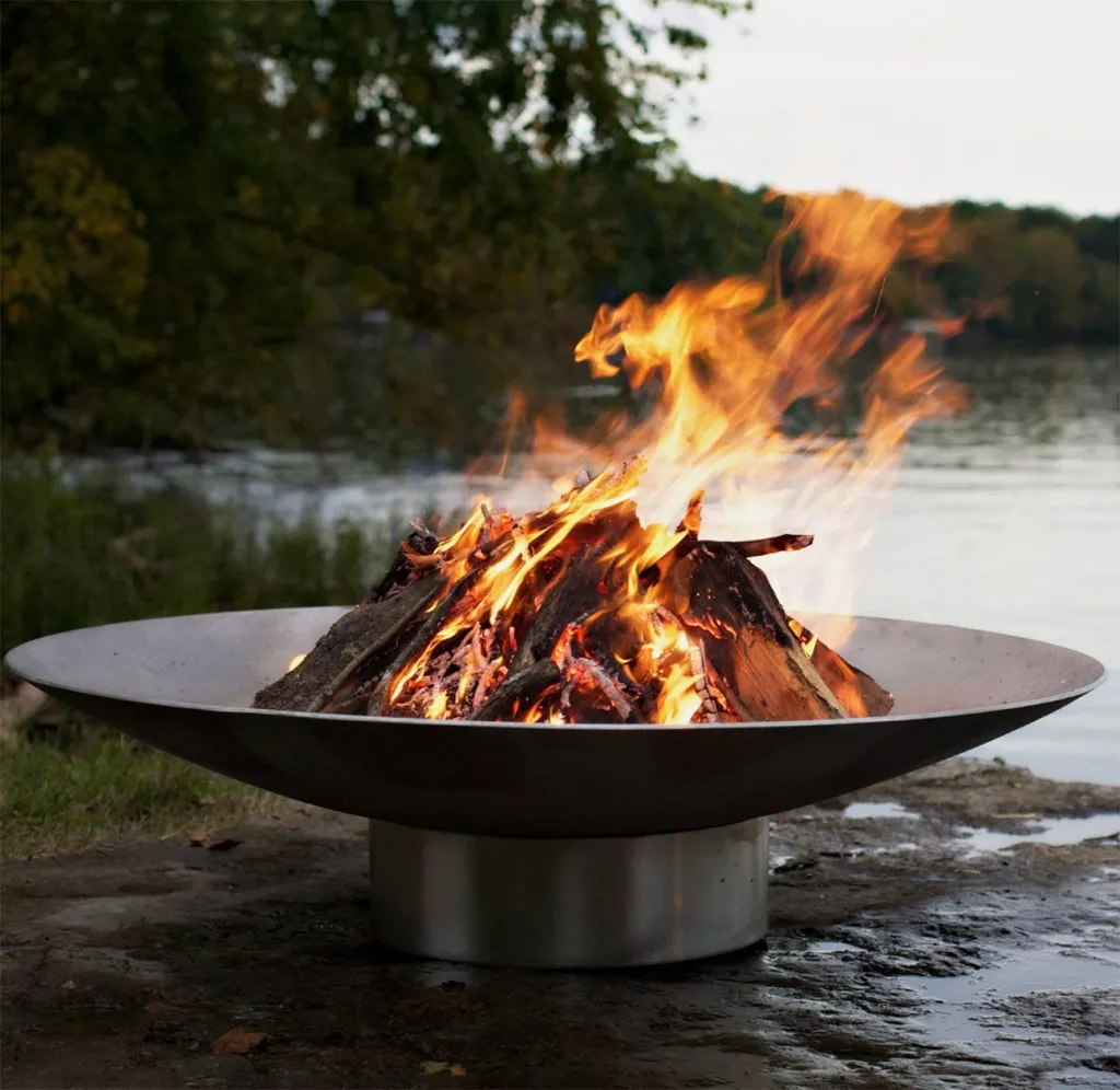 Кострище из нержавеющей стали купить в Вельске - диаметр чаши для разведения костра больше 1 метра 